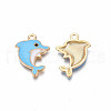 Alloy Enamel Pendants ENAM-S130-24B-3