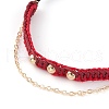 Adjustable Nylon Thread Braided Bead Bracelets BJEW-JB05822-05-2
