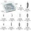 100Pcs 10 Styles Tibetan Style Alloy & CCB Plastic Pendants TIBE-YW0001-36-3