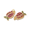 Rack Plating Brass Cubic Zirconia Pendants KK-D074-06G-3