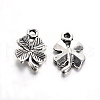 Tibetan Style Alloy Clover Charms X-TIBEP-2765-AS-RS-1