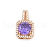 Brass Micro Pave Cubic Zirconia Pendants KK-E795-09KCG-02-1