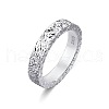 925 Sterling Silver with Micro Pave Cubic Zirconia Rings UR9456-1-1