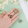 Olycraft 2Pcs Copper Linking Rings KK-OC0001-54-3