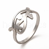 304 Stainless Steel Eye of Horus Finger Ring for Women RJEW-K239-10P-3