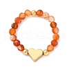 Natural Carnelian Rings RJEW-TA00199-05-2