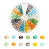 480Pcs 12 Colors Faceted Glass Beads Strands GLAA-Q026-07-1