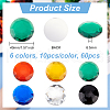 Olycraft 30Pcs 6 Colors Flat Back Acrylic Rhinestone Cabochons OACR-OC0001-16B-2