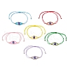 6Pcs 6 Colors Adjustable Nylon Cord Braided Beads Bracelets BJEW-MZ00161-2