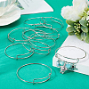 SUNNYCLUE 12Pcs Steel Adjustable Bangle Making AJEW-SC0002-98MS-4
