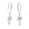 Rhodium Plated 925 Sterling Silver Earring Hooks STER-D035-29P-2