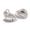 Rack Plating Brass Micro Pave Clear Cubic Zirconia Fold Over Clasps KK-K367-10P-2