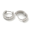 Brass Hoop Earrings EJEW-L211-010E-P-2