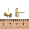 Rack Plating Brass & Cubic Zirconia Stud Earring Findings KK-G487-08G-3