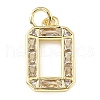 Brass Micro Pave Cubic Zirconia Pendants KK-V014-01G-15-1