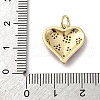 Brass Micro Pave Cubic Zirconia with Enamel Pendants KK-Q098-21G-A-3