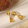 304 Stainless Steel Twist Stud Earrings EJEW-Z114-02G-1