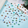 BENECREAT 200Pcs 10 Colors 2-Hole Transparent Glass Seed Beads SEED-BC00001-11-4