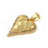 Brass Micro Pave Cubic Zirconia Pendants KK-P308-18G-2