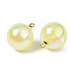 ABS Plastic Imitation Pearl Pendants PACR-T015-04B-3