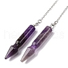 Natural Amethyst Pointed Dowsing Pendulums G-Q184-04G-P-1