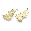 Brass Pendant Enamel & Rhinestone Settings KK-S349-299-NF-2