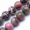 Natural Rhodonite Beads Strands G-G717-4mm-1