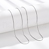 1MM 304 Stainless Steel Serpentine Chain Necklaces for Women Men NJEW-T016-11P-1