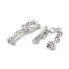 Brass Micro Pave Clear Cubic Zirconia Toggle Clasps KK-G503-03P-2