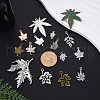Autumn Theme Tibetan Style Alloy Pendants TIBEP-YW0002-04-4
