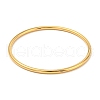 Ion Plating(IP) 304 Stainless Steel Simple Plain Bangle for Women BJEW-F461-01D-G-2
