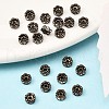 Flower Brass Crystal Rhinestone Bead Spacers RB-D302-B-4
