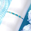 Glass Seed Beaded Braided Beads Bracelets BJEW-MZ00182-02-1