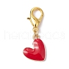 Heart Alloy Enamel Pendant Decoration HJEW-JM01491-3