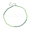 Faceted Rondelle Glass Beaded Necklace for Women NJEW-M208-02A-3