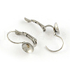 Smooth Surface 304 Stainless Steel Leverback Earring Findings STAS-R065-60-1