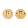 PVD Vacuum Plating 201 Stainless Steel Hollow Flat Round Links FIND-R149-03P-G-1