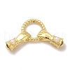 Rack Plating Brass with White Plastic Connector Charms KK-G459-03G-1