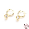 925 Sterling Silver Hoop Earrings STER-G031-08G-3