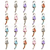 35Pcs 5 Colors Eco-Friendly Alloy Enamel Pendants ENAM-CJ0002-82-1