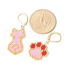 304 Stainless Steel Leverback Earrings for Women EJEW-MZ00406-01-4