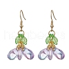 304 Stainless Steel Glass Dangle Earrings EJEW-MZ00433-04-2