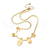 304 Stainless Steel Oval Bib Necklaces NJEW-R026-29G-4
