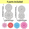 Carbon Steel Cutting Dies Stencils DIY-WH0309-1851-2