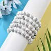 Natural Howlite Beaded Stretch Bracelets BJEW-Q692-42-10mm-2