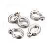 Platinum Plated Alloy Letter Pendants PALLOY-P097-02-O-2