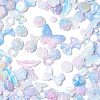 Rainbow Iridescent Plating Acrylic Beads OACR-U006-01F-1