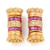 925 Sterling Silver Micro Pave Cubic Zirconia Screw Clasps STER-U001-05C-G-1
