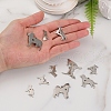 304 Stainless Steel Puppy Pendants STAS-CJ0001-128-4
