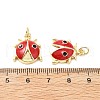 Brass Enamel Pendants KK-L237-012G-3